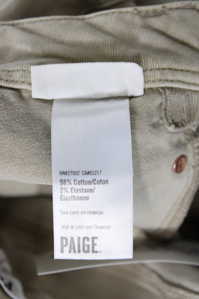 Paige Women Wide-Leg Beige Jeans Petite Size 25
