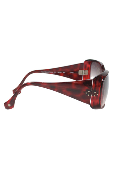 Morgenthal Frederics Womens Epic 804 Tortoise Shell Print Sunglasses Red