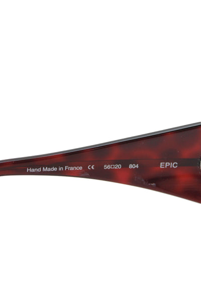 Morgenthal Frederics Womens Epic 804 Tortoise Shell Print Sunglasses Red