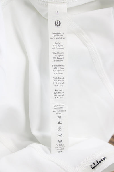 Lululemon Women Athletic Mini White Nylon Skort Size 4