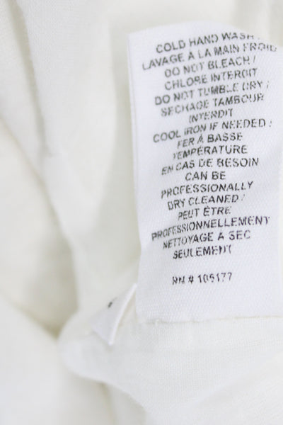 Ulla Johnson Women Wrap Dress White One Shoulder Midi Cotton Size 2