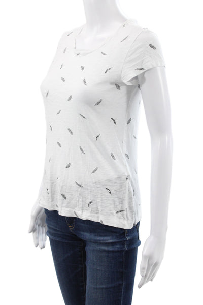Rag & Bone Womens White Cotton Scoop Neck Short Sleeve T-Shirt Size XS