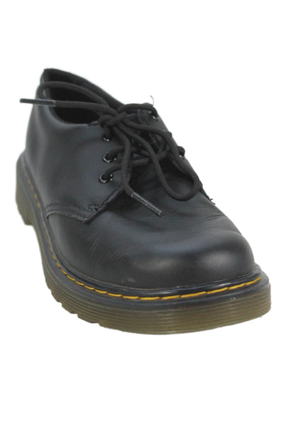 Dr. Martens Womens Leather Lace Up Oxford Flats Black Size 3