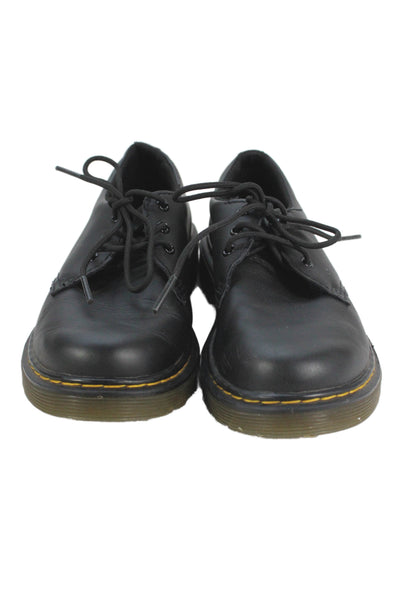 Dr. Martens Womens Leather Lace Up Oxford Flats Black Size 3
