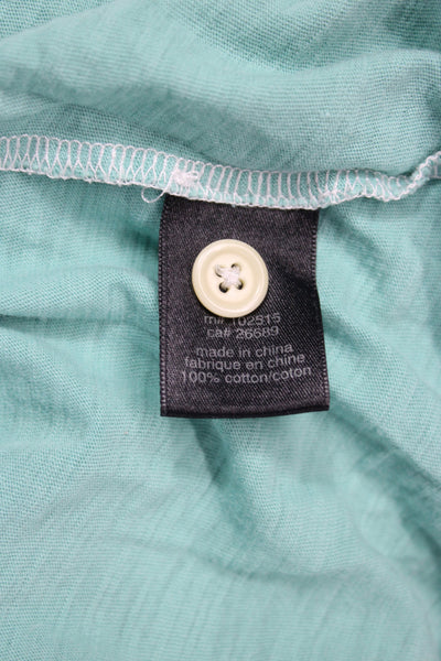 John Varvatos Star USA Mens Cotton Short Sleeve Polo Shirt Green Size L
