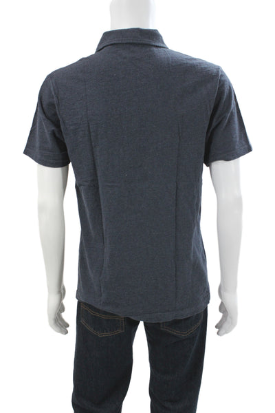 Penguin Mens Short Sleeve Collared Button-Up Polo Shirt Solid Gray Size XL