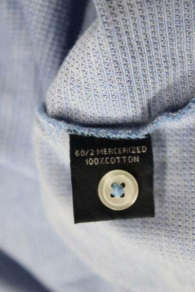 Burberry London Mens Cotton Collared Short Sleeve Polo Shirt Blue Size XL