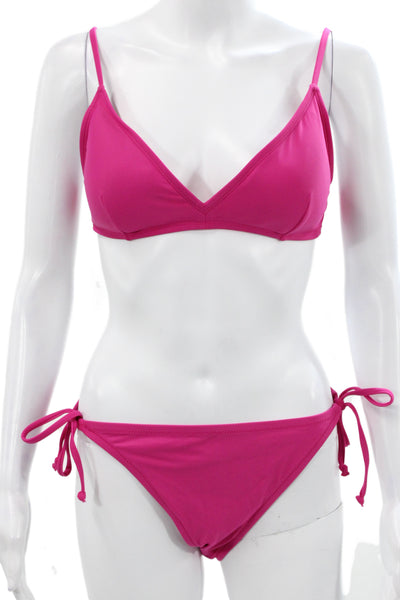 J Crew Womens Two-Piece Bikini Pink Size L