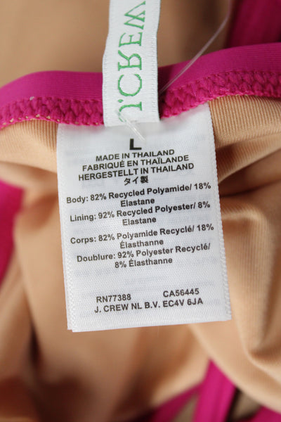 J Crew Womens Two-Piece Bikini Pink Size L