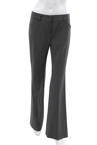 Theory Womens Dress Pants Gray Wool Business Button Size 4