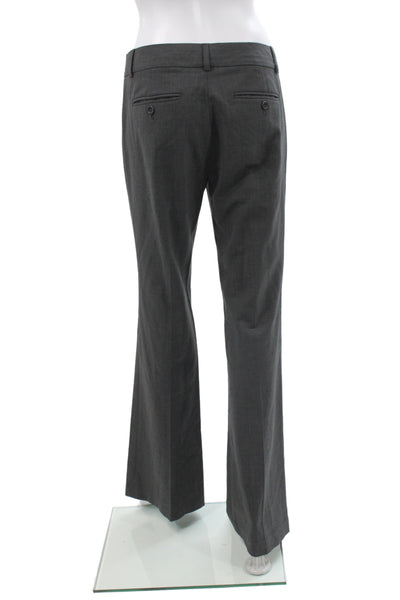 Theory Womens Dress Pants Gray Wool Business Button Size 4