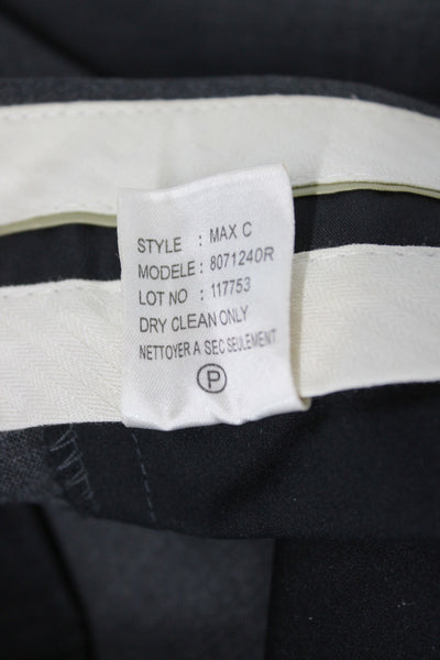 Theory Womens Dress Pants Gray Wool Business Button Size 4