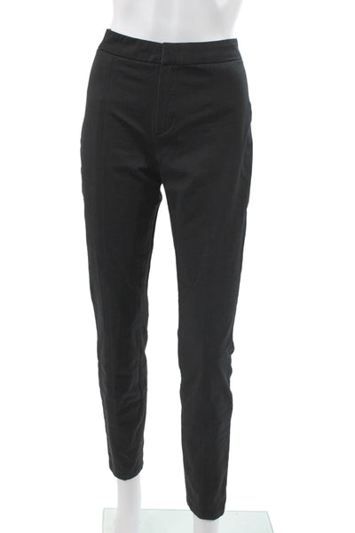 Massimo Dutti Womens Dress Pants Black Cotton Hook & Eye Size 8