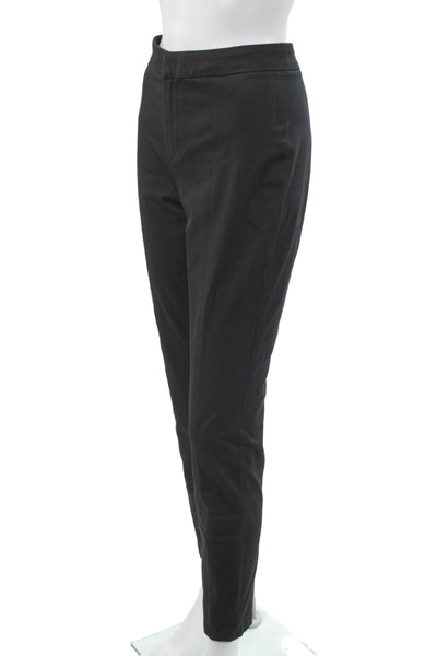 Massimo Dutti Womens Dress Pants Black Cotton Hook & Eye Size 8