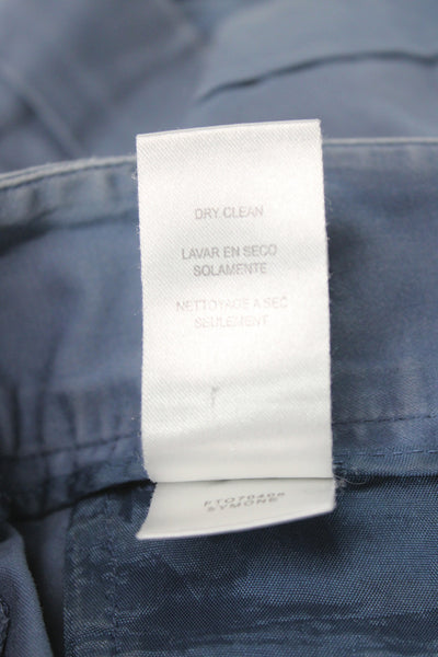 BCBG Max Azria Womens Chino Shorts Blue Button Cotton Size 6