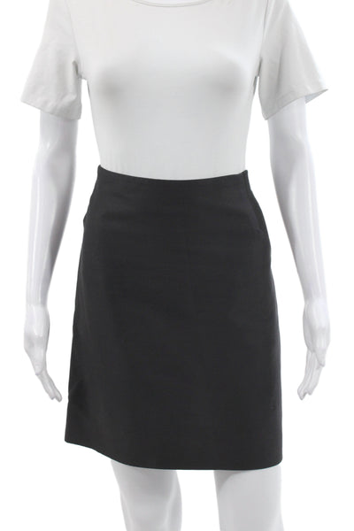 BCBG Max Azria Women Straight Pencil Black Cotton Mini Skirt Zip Size S