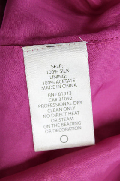Tracy Reese Women Fit & Flare Silk Pink V-Neck Sleeveless Mini Dress Size 6