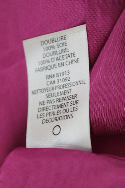 Tracy Reese Women Fit & Flare Silk Pink V-Neck Sleeveless Mini Dress Size 6