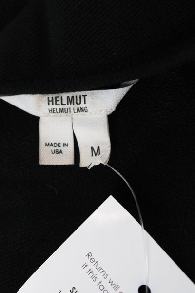 Helmut Helmut Lang Women Bodycon Black Square Neck Long Sleeve Dress Size M