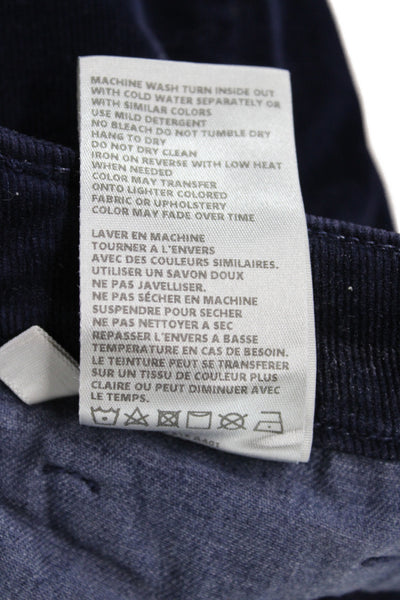 L'Agence Womens Ankle Pants Blue Button Cotton Size 24