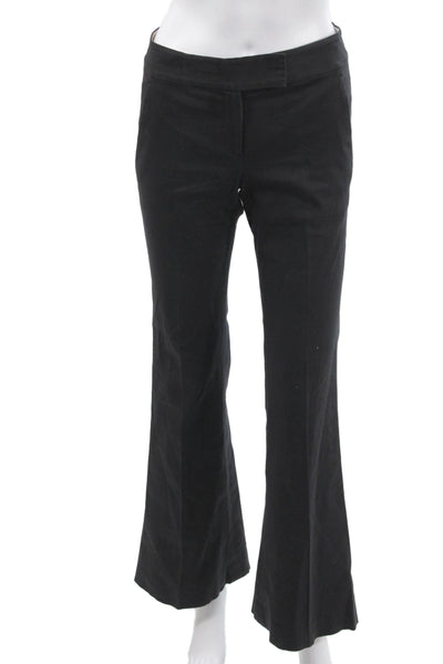 Theory Women Dress Pants Black 98% Cotton Button Inseam 30 Size 0