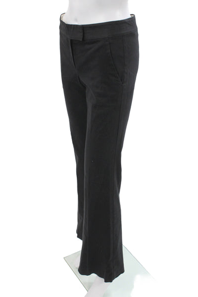 Theory Women Dress Pants Black 98% Cotton Button Inseam 30 Size 0