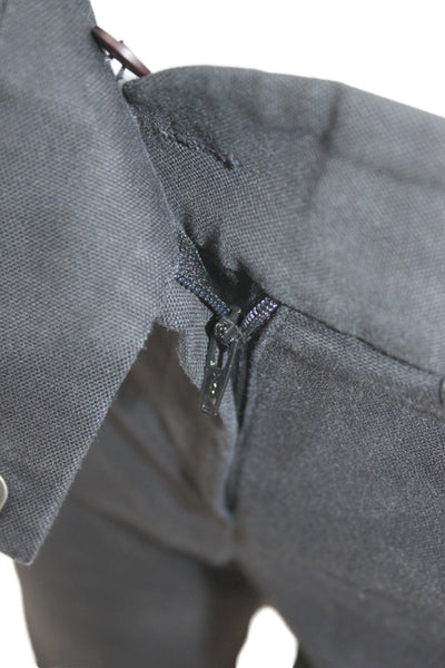 Theory Women Dress Pants Black 98% Cotton Button Inseam 30 Size 0