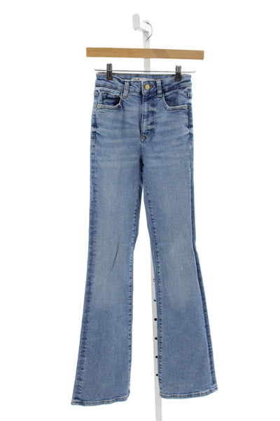 Zara Womens Flared High Waist Blue Jeans Size 32
