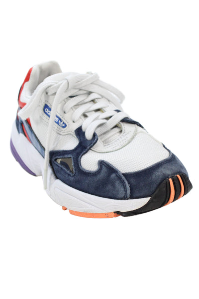 Adidas Womens Falcon Lace-Up Chunky Sole Casual Sneakers White Size 9