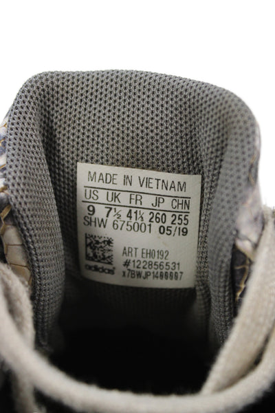 Adidas Womens Falcon Snakeskin Print Lace-Up Sneakers Gray Size 9