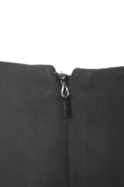 Adrianna Papell Women Black Trumpet Skirt Long Polyester Zip Size 16