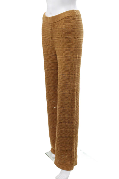 L Space Womens Brown Cotton Pull On Boho Summer Pants Size M