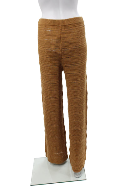 L Space Womens Brown Cotton Pull On Boho Summer Pants Size M