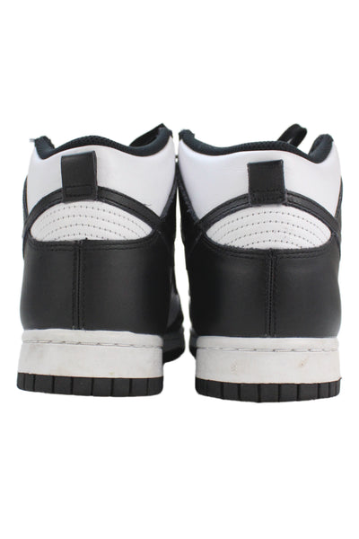Nike Womens Dunk High Top Retro Sneakers Panda Black White Size 8