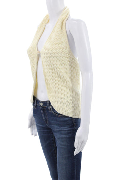 Tularosa Women Boho Basic Ivory Cotton Halter Sleeveless Tank Size S