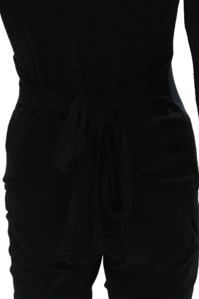 Beyond Yoga Women Basic Black V Neck Long Sleeve Blouse Size XS
