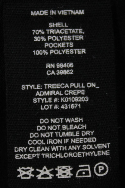 Theory Womens Ankle Pants Black Pull On Size 00