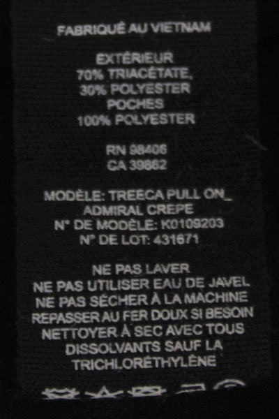Theory Womens Ankle Pants Black Pull On Size 00