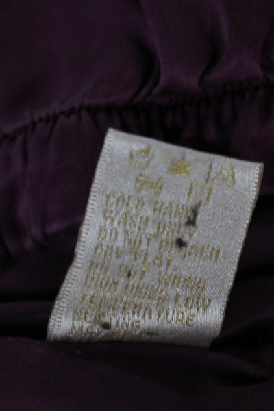 Gold Hawk Womens Silk Babydoll Sleep Shorts Purple Size S