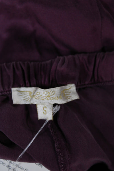 Gold Hawk Womens Silk Babydoll Sleep Shorts Purple Size S