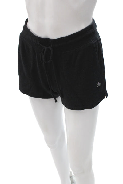 Alo Yoga Womens Athletic Drawstring Black Shorts Size XS