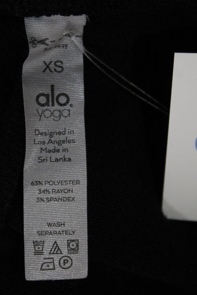 Alo Yoga Womens Athletic Drawstring Black Shorts Size XS