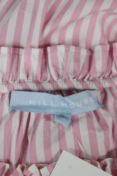 Hill House Women Pink Mini Dress Cotton Short Sleeve Size M