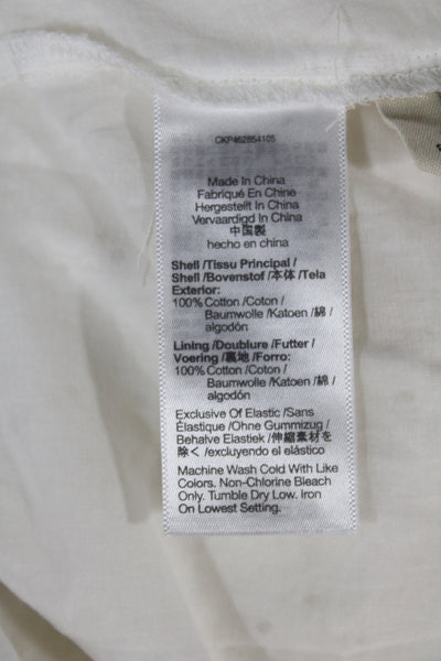 Madewell Women Sundress Ivory Cotton Sweetheart Sleeveless Boho Knee Size XS
