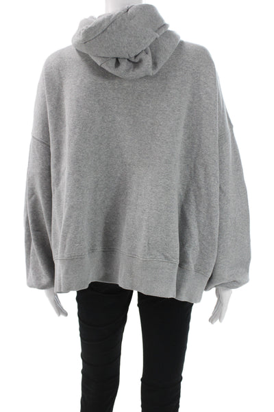 Nike Womens Gray Cowl Neck Pullover Hoodie Long Sleeve Size L