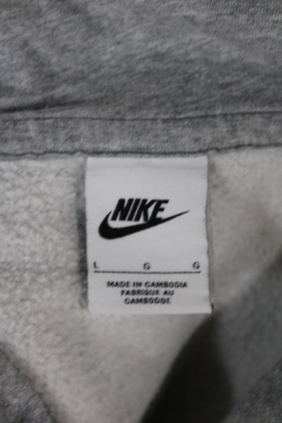 Nike Womens Gray Cowl Neck Pullover Hoodie Long Sleeve Size L