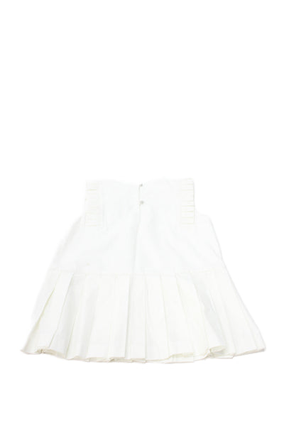 Jacadi Girls Cotton Pleated Sleeveless Blouse Top White Size 10