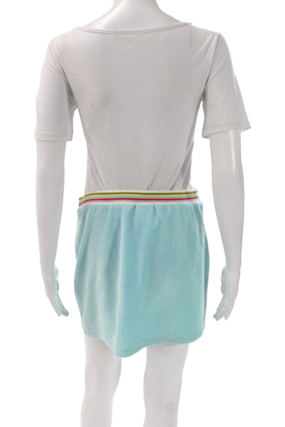 Lacoste Women Mini Skirt Blue Short Sporty Cotton Size 40