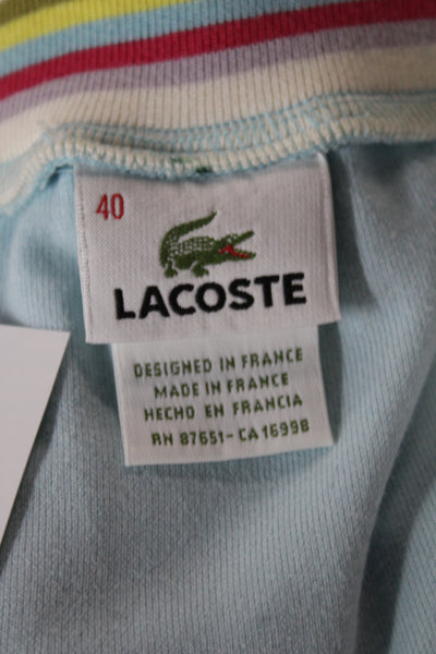 Lacoste Women Mini Skirt Blue Short Sporty Cotton Size 40