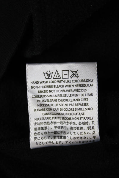 FOG Essentials Unisex Black Pullover Hoodie High Neck Cotton Blend Size M